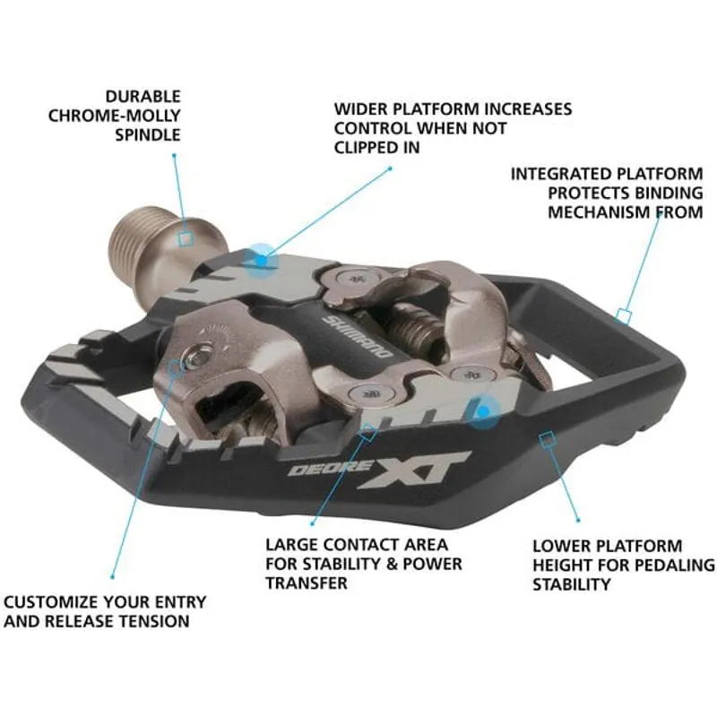 Shimano PD-M8120 Deore XT Trail Wide SPD Pedals-2